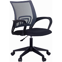 Кресло офисное Easy Chair 396 LT серое/черное (сетка/ткань, пластик) фото Кресло офисное Easy Chair 396 LT серое/черное (сетка/ткань, пластик)