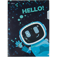 Папка уголок №1 School Robot Hello А4 пластиковая (2 штуки в упаковке) фото Папка уголок №1 School Robot Hello А4 пластиковая (2 штуки в упаковке)