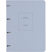 Тетрадь на кольцах со сменным блоком Be Smart Notes А4 120 листов голубая в клетку с перфорацией, матовая ламинация