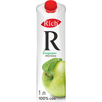 Сок Rich яблочный 1 л фото Сок Rich яблочный 1 л