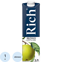 Сок Rich яблочный 1 л фото Сок Rich яблочный 1 л
