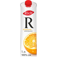 Сок Rich апельсиновый с мякотью 1 л фото Сок Rich апельсиновый с мякотью 1 л