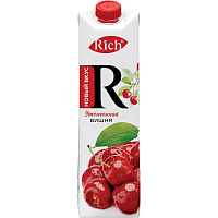 Сок Rich вишневый 1 л фото Сок Rich вишневый 1 л