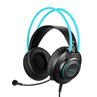 Гарнитура проводная A4Tech Fstyler FH200U синий фото Гарнитура проводная A4Tech Fstyler FH200U синий