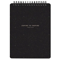 Блокнот Be Smart Sence А5 80 листов черный в клетку на спирали (156х207 мм)