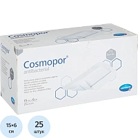 Пластырь-повязка Hartmann Cosmopor E послеоперационная стерильная 15 х 6 см (25 штук в упаковке)