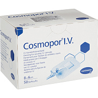 Пластырь-повязка Cosmopor I.V. для фиксации катетеров 8х6 см с подушечкой (50 штук в упаковке) фото Пластырь-повязка Cosmopor I.V. для фиксации катетеров 8х6 см с подушечкой (50 штук в упаковке)