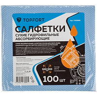 Салфетки сухие для протирки автомобиля TOPFORT 320x300 мм (100 штук) фото Салфетки сухие для протирки автомобиля TOPFORT 320x300 мм (100 штук)