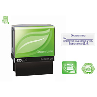 Оснастка для штампов прямоугольная автоматическая Colop Printer 20 Green Line 38х14 мм фото Оснастка для штампов прямоугольная автоматическая Colop Printer 20 Green Line 38х14 мм