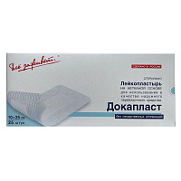 Пластырь-повязка Докапласт 10х25 см (25 штук в упаковке) фото Пластырь-повязка Докапласт 10х25 см (25 штук в упаковке)