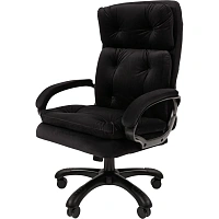 Кресло для руководителя Chairman 442 чёрное (ткань, пластик)