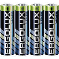 Батарейка AA пальчиковая Ergolux Alkaline (4 штуки в упаковке) фото Батарейка AA пальчиковая Ergolux Alkaline (4 штуки в упаковке)