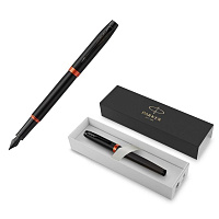 Ручка перьевая Parker IM Professionals Flame Orange BT цвет чернил синий, цвет корпуса черный (артикул производителя 2172943) фото Ручка перьевая Parker IM Professionals Flame Orange BT цвет чернил синий, цвет корпуса черный (артикул производителя 2172943)