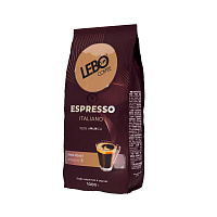 Кофе в зернах Lebo Espresso Italiano арабика 100% 1 кг (пакет) фото Кофе в зернах Lebo Espresso Italiano арабика 100% 1 кг (пакет)