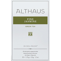 Чай зеленый Althaus Fine Jasminе Deli Pack 20 пакетиков фото Чай зеленый Althaus Fine Jasminе Deli Pack 20 пакетиков
