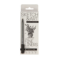 Набор линеров Sketch&Art черные (4 штуки в упаковке, толщина линии 0.4, 0.5, 0.6 и 0.8) фото Набор линеров Sketch&Art черные (4 штуки в упаковке, толщина линии 0.4, 0.5, 0.6 и 0.8)