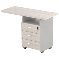 Тумба приставная Easy Contour с замком (дуб шамони светлый, 1000х450х715 мм, 3 ящика) фото Тумба приставная Easy Contour с замком (дуб шамони светлый, 1000х450х715 мм, 3 ящика)
