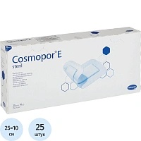 Пластырь-повязка Hartmann Cosmopor E послеоперационная стерильная 25х10 см (25 штук в упаковке)