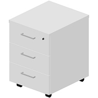 Тумба подкатная Easy Project UQNP3BBL с замком (белый, 432х500х600 мм, 3 ящика) фото Тумба подкатная Easy Project UQNP3BBL с замком (белый, 432х500х600 мм, 3 ящика)