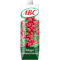 Морс АВС клюквенный 1 л фото Морс АВС клюквенный 1 л