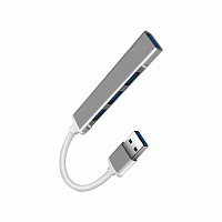 Хаб USB 2.0, 4 порта, серый, RED LINE, УТ000039263 фото Хаб USB 2.0, 4 порта, серый, RED LINE, УТ000039263