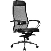Кресло для руководителя Метта Samurai SL-1.041 черное (сетка/экокожа, металл) фото Кресло для руководителя Метта Samurai SL-1.041 черное (сетка/экокожа, металл)
