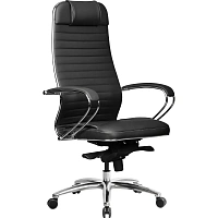 Кресло для руководителя эргономичные Метта Samurai KL-1.04 чёрное (экокожа, металл)