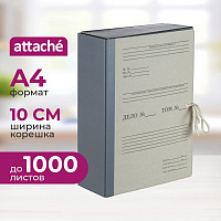 Папка архивная на 4-х завязках Attache А4 100 мм (240x330 мм) картон/бумвинил до 1000 листов фото Папка архивная на 4-х завязках Attache А4 100 мм (240x330 мм) картон/бумвинил до 1000 листов