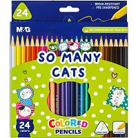 Карандаши цветные So Many Cats 24 цвета трехгранные фото Карандаши цветные So Many Cats 24 цвета трехгранные