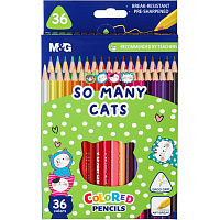 Карандаши цветные M&G So Many Cats 36 карандашей 36 цветов трёхгранные фото Карандаши цветные M&G So Many Cats 36 карандашей 36 цветов трёхгранные