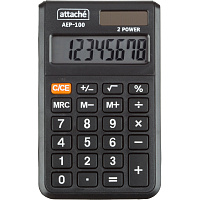 Калькулятор карманный Attache AEP-100 8-разрядный черный 98x60x9.5 мм фото Калькулятор карманный Attache AEP-100 8-разрядный черный 98x60x9.5 мм