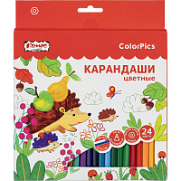 Карандаши цветные Комус Класс ColorPics 24 карандаша 24 цвета шестигранные фото Карандаши цветные Комус Класс ColorPics 24 карандаша 24 цвета шестигранные