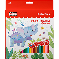 Карандаши цветные Комус Класс ColorPics 24 карандаша 24 цвета трёхгранные фото Карандаши цветные Комус Класс ColorPics 24 карандаша 24 цвета трёхгранные