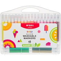 Фломастеры M&G 48 цветов с вентилируемыми колпачками смываемые утолщённые