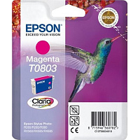 Картридж струйный Epson T0803 C13T08034011 пурпурный оригинальный фото Картридж струйный Epson T0803 C13T08034011 пурпурный оригинальный