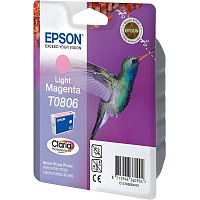 Картридж струйный Epson T0806 C13T08064011 светло-пурпурный оригинальный фото Картридж струйный Epson T0806 C13T08064011 светло-пурпурный оригинальный