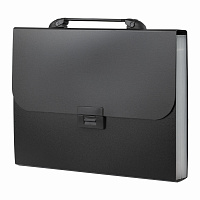 Папка-портфель пластиковая BRAUBERG "Energy" А4 (330х256х32 мм), 7 отделений, черная, 221204 фото Папка-портфель пластиковая BRAUBERG "Energy" А4 (330х256х32 мм), 7 отделений, черная, 221204