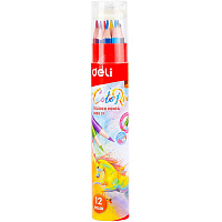 Карандаши цветные Deli ColoRun 12 цветов трехгранные (EC00307) фото Карандаши цветные Deli ColoRun 12 цветов трехгранные (EC00307)