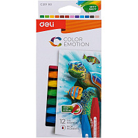 Пастель масляная Deli Color Emotion шестигранная 12 цветов фото Пастель масляная Deli Color Emotion шестигранная 12 цветов