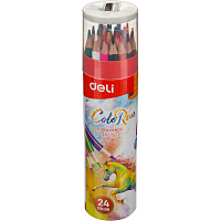 Карандаши цветные Deli ColoRun 24 карандаша 24 цвета трёхгранные (EC00327) фото Карандаши цветные Deli ColoRun 24 карандаша 24 цвета трёхгранные (EC00327)