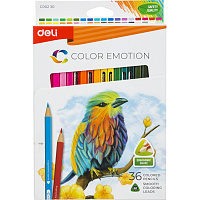 Карандаши цветные Deli Color Emotion 36 карандашей 36 цветов трёхгранные (EC00230) фото Карандаши цветные Deli Color Emotion 36 карандашей 36 цветов трёхгранные (EC00230)