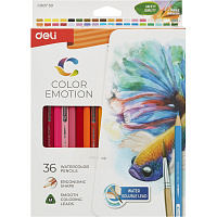 Карандаши цветные Deli Color Emotion 36 карандашей 36 цветов трёхгранные (EC00730) фото Карандаши цветные Deli Color Emotion 36 карандашей 36 цветов трёхгранные (EC00730)
