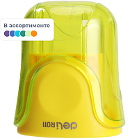 Точилка для карандашей Deli ER01100 U-touch с контейнером пластиковая фото Точилка для карандашей Deli ER01100 U-touch с контейнером пластиковая