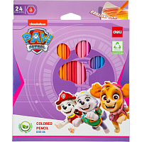 Карандаши цветные Deli Paw Patrol 24 карандаша 24 цвета шестигранные фото Карандаши цветные Deli Paw Patrol 24 карандаша 24 цвета шестигранные
