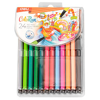 Фломастеры Deli ColoRun 24 цвета с вентилируемыми колпачками смываемые фото Фломастеры Deli ColoRun 24 цвета с вентилируемыми колпачками смываемые