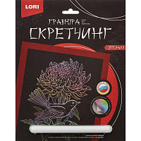 Гравюра Lori Япония Хризантема с разноцветным эффектом 18х24см фото Гравюра Lori Япония Хризантема с разноцветным эффектом 18х24см