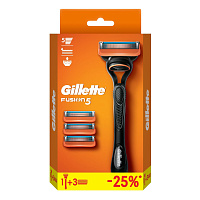 Бритва Gillette Fusion с 4 сменными кассетами фото Бритва Gillette Fusion с 4 сменными кассетами