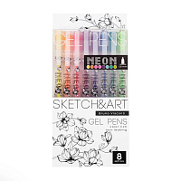 Набор гелевых ручек Sketch&Art Uni Write.Neon 8 цветов (толщина линии 0.8 мм) (20-0307) фото Набор гелевых ручек Sketch&Art Uni Write.Neon 8 цветов (толщина линии 0.8 мм) (20-0307)