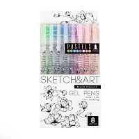 Набор гелевых ручек Sketch&Art Uni Write.Pastels 8 цветов толщина линии 0.8 мм фото Набор гелевых ручек Sketch&Art Uni Write.Pastels 8 цветов толщина линии 0.8 мм