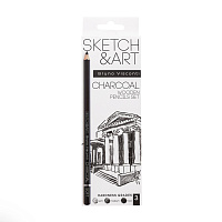 Набор карандашей угольных Sketch&Art мягкий/средний/твердый 6 штук (25-002) фото Набор карандашей угольных Sketch&Art мягкий/средний/твердый 6 штук (25-002)
